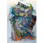 thumbnail Autoportrait - Collage et pastel à l'huile